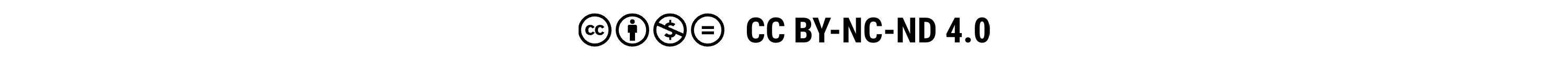Creative Commons license symbols and text: BY-NC-ND 4.0.